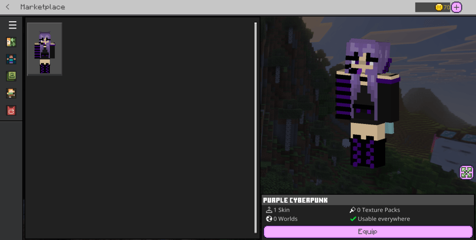 Purple Cyberpunk Skin - Gallery - Minecraft Bedrock Skins - CurseForge