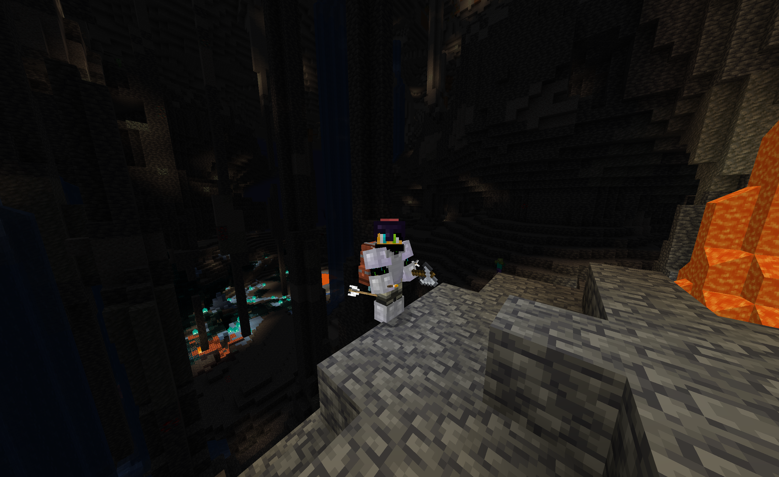 Thumbnail Me in a Cave with a cool axe and arrow in my leg (ow :c)