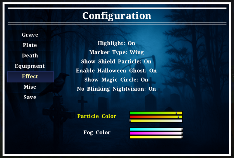 Config in game for client options