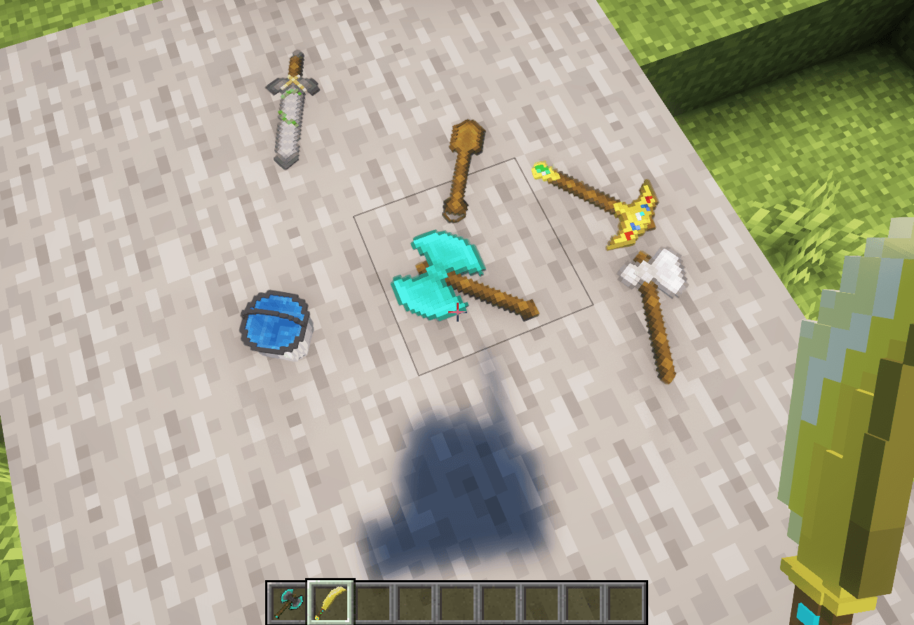 Thumbnail Items drop on the floor instead of floating around at an angle.