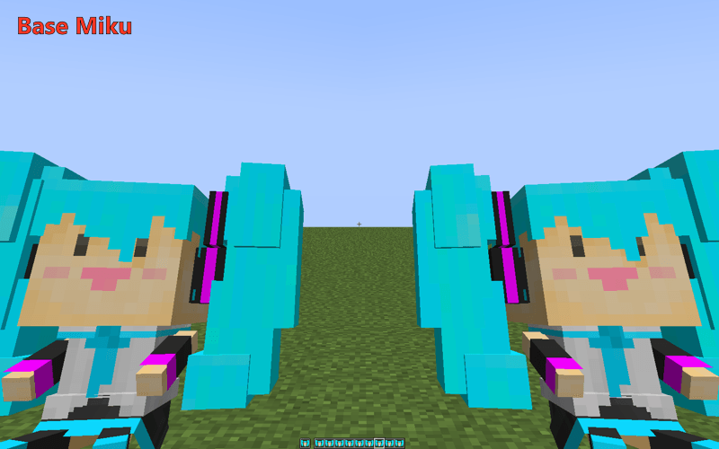 Miku held in offhand and mainhand