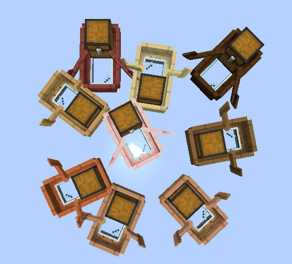 Chest boat with glass texture at the bottom