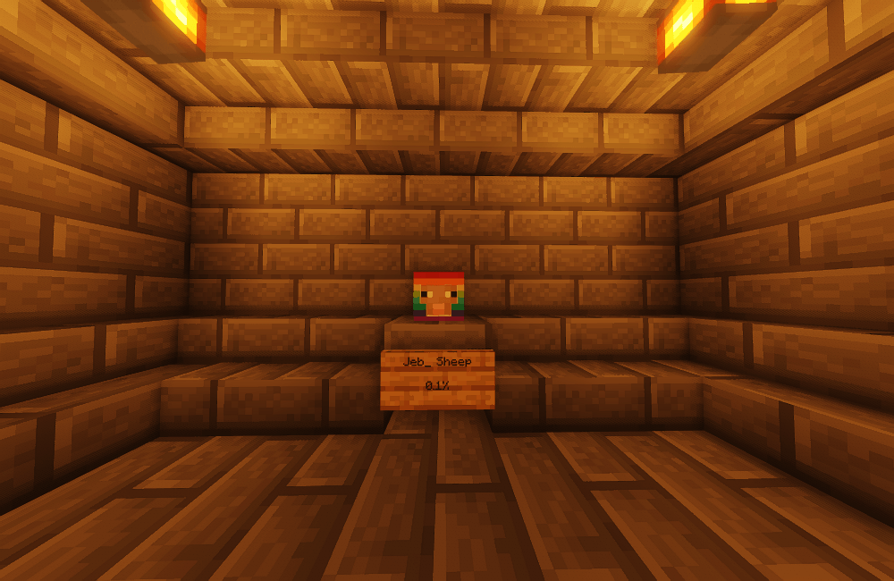Thumbnail This is the rarest head on the server: there is only a 0.1% chance of obtaining it, considering that a nametag is required to rename a sheep as Jeb_