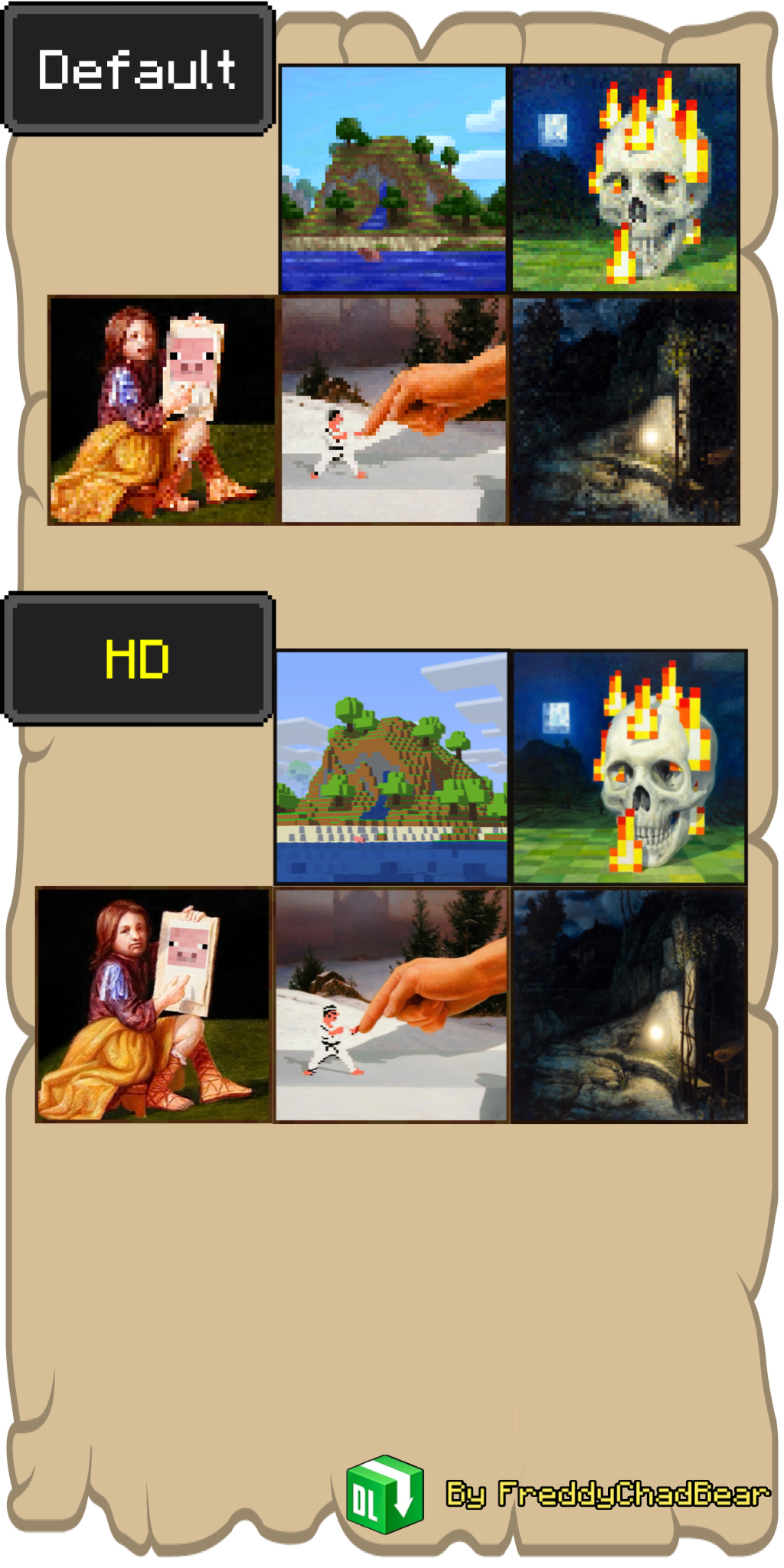 Thumbnail I updated the Unpacked Painting, I took a screenshot in the game with Bare Bone Texture, I Hope it looks good.
