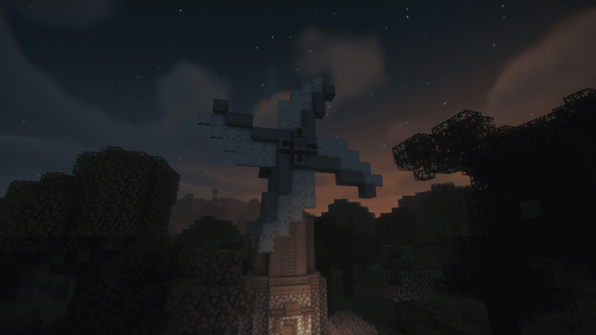 Thumbnail Maple Windmill in natural generation (Screenshot taken with BSL shaders)
