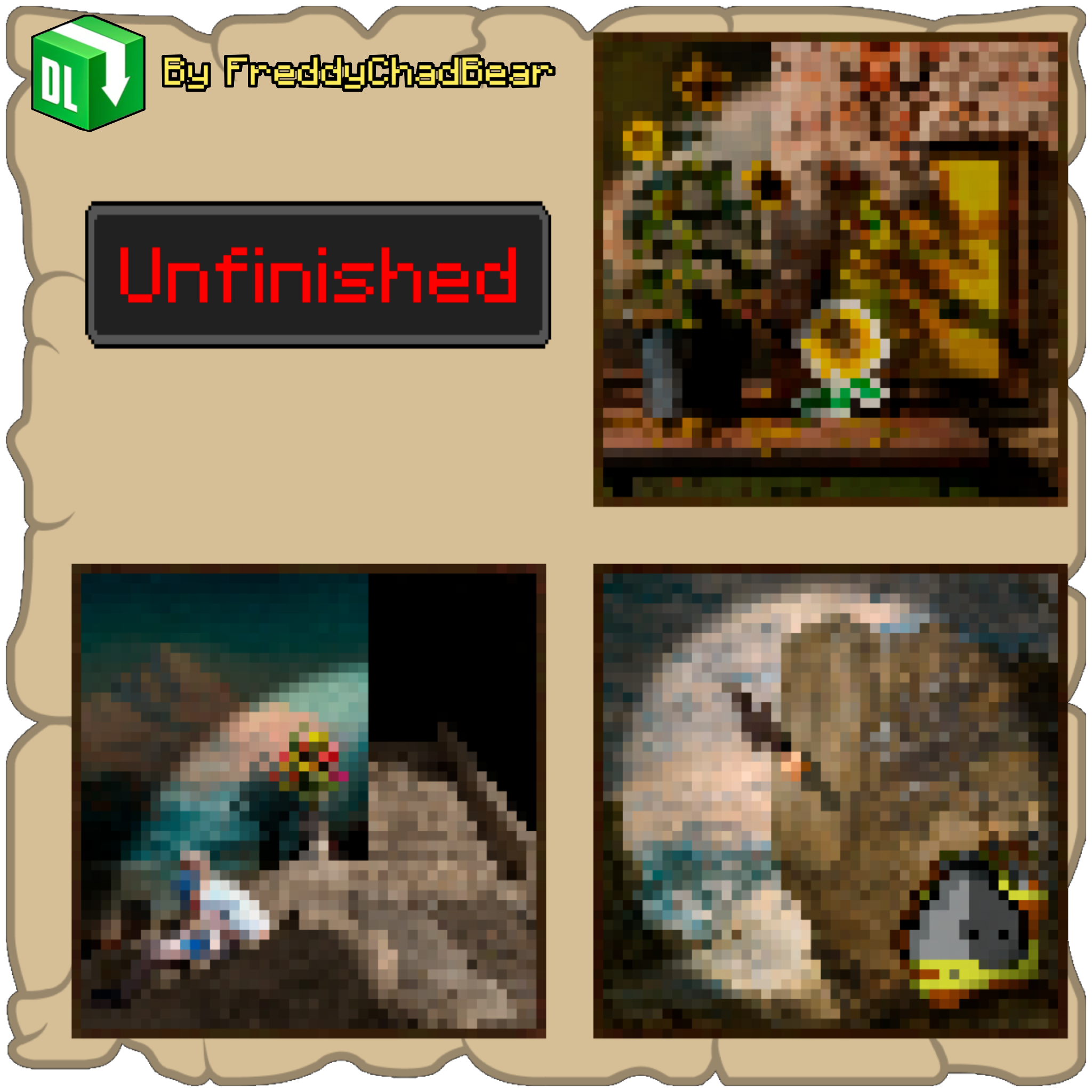 Thumbnail I wasn't able to find the HD version of those three 3x3 paintings But Don’t worry if the artist of those paintings (Kristoffer Zetterstrand) uploaded those I will update it