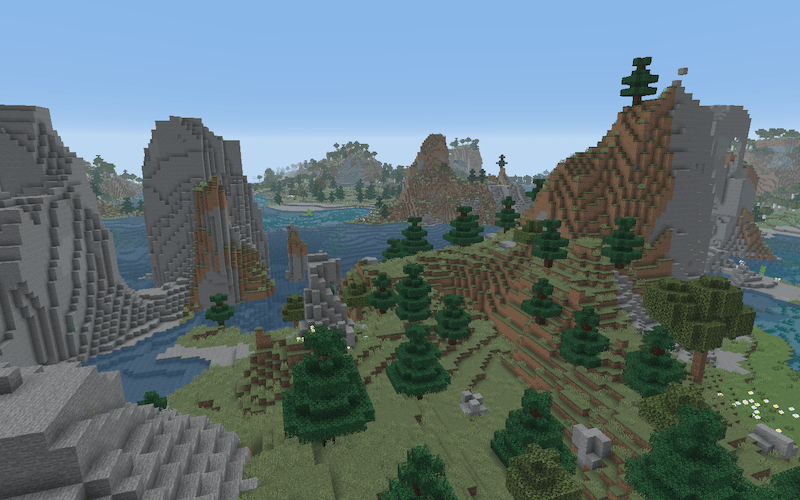 Thumbnail Windswept hills got a make over with new grass color and boulders