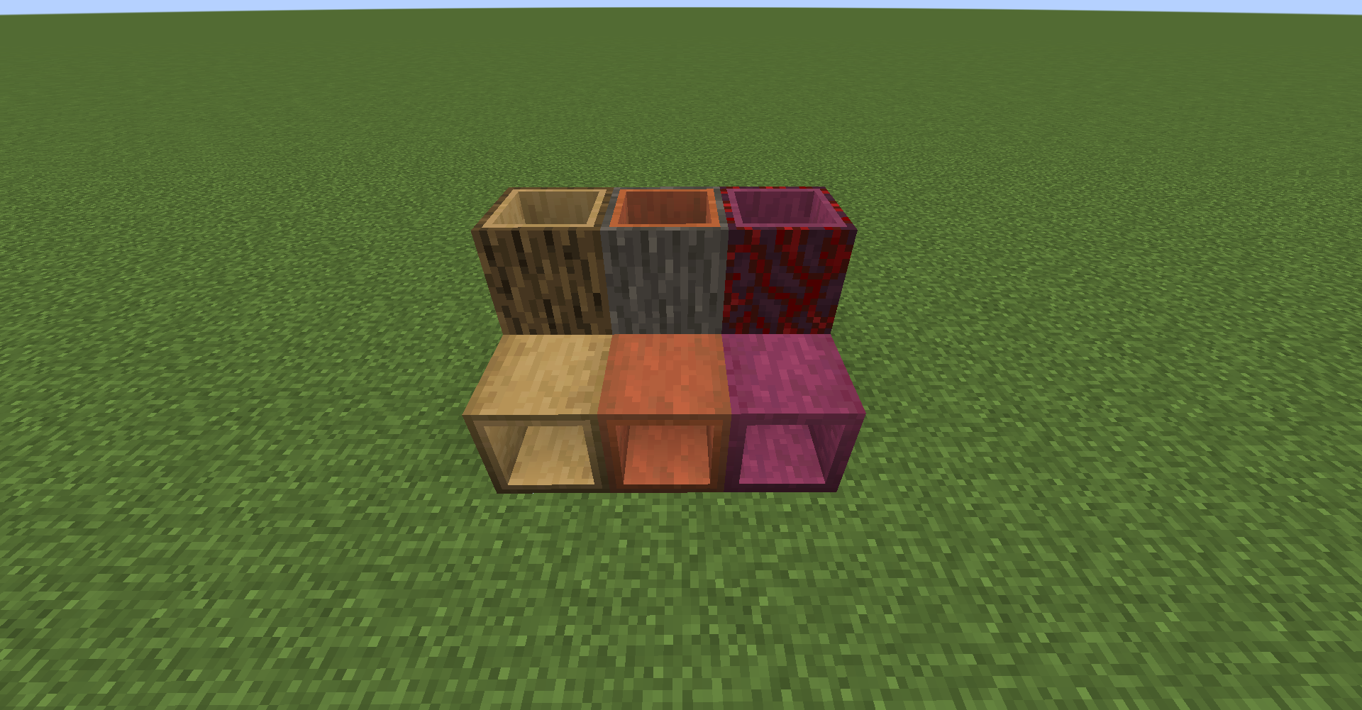 Thumbnail Hollow logs can be crafted from any vanilla wood, including nether stems