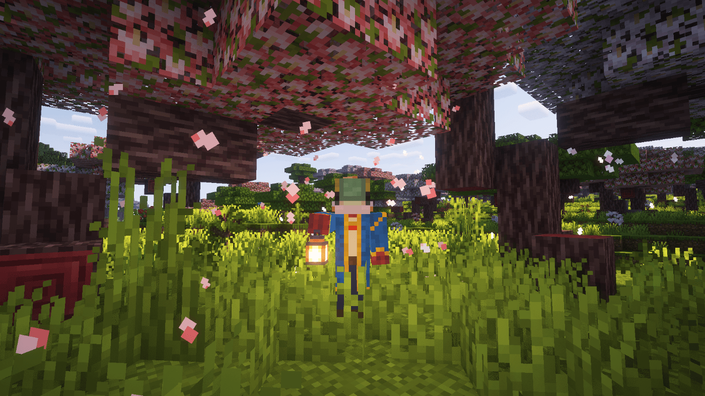 Thumbnail Alongside the First-person Model mod by tr7zw, exploring gets the very neat and immersive touch of actually holding out torches and lanterns in front of the player. Don't worry though, if the new view model gets in the way it can be disabled with a hotkey.