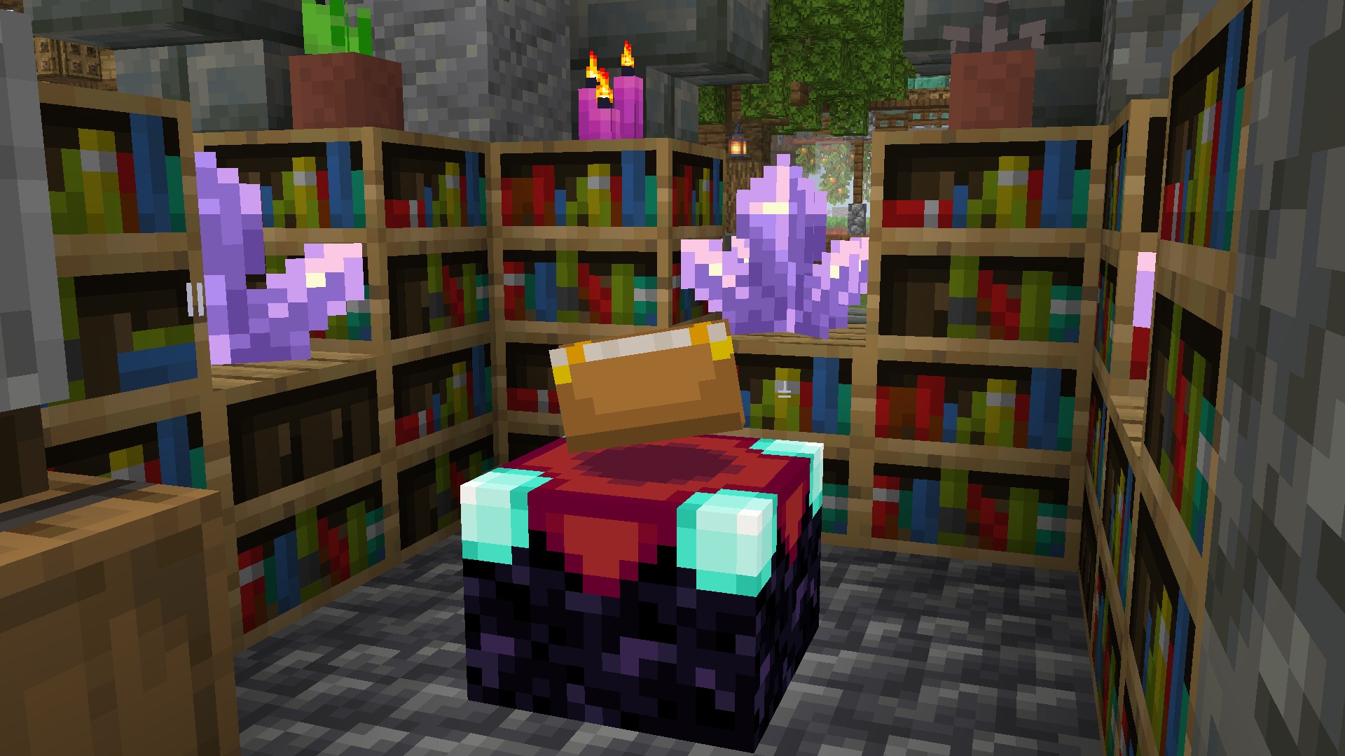 Thumbnail Bookshelf now uses the background texture of Chiseled Bookshelf to match each other
