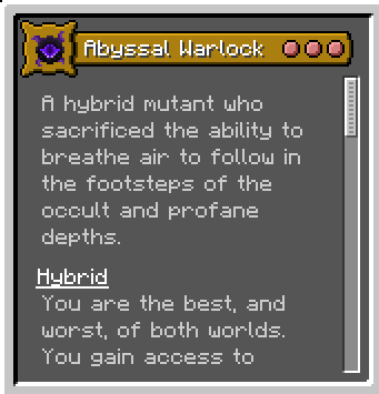 Thumbnail A Hybrid mutant who brokered a pact with the fathomless deep to grant unholy power.