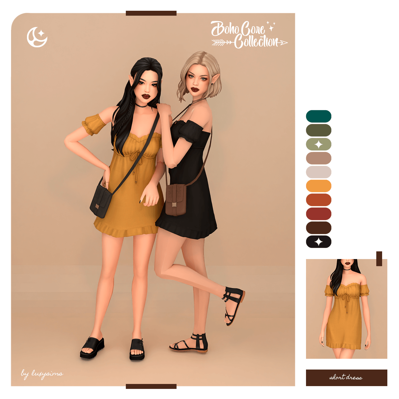sims 4 boho dress Bohemian Wedding Dress Alsine by DanSimsFantasy (Sims 4)