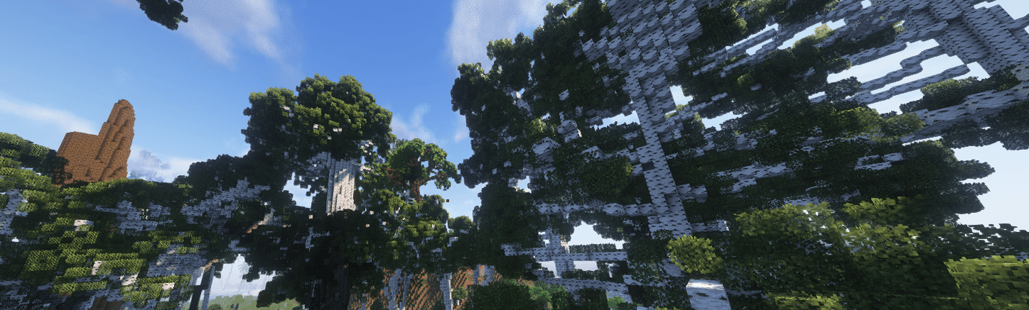 Thumbnail Showcase of some incredible tree generation update for Pre-Alpha while staging Distant Horizons mod.