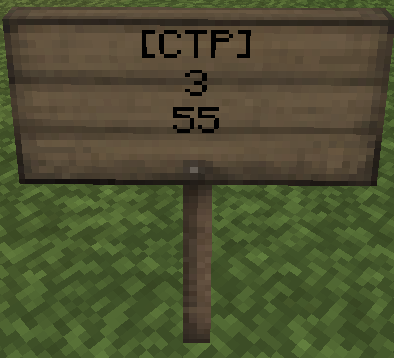 Sign with numbers