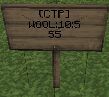 Sign with wool