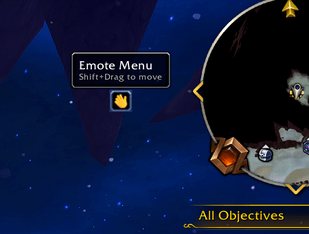 Thumbnail Floating button to open menu, shift+drag to move button anywhere, remembers position between sessions.