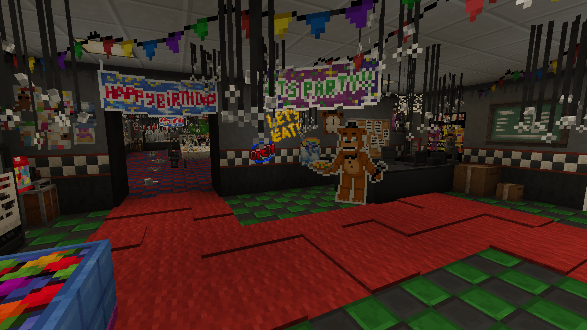 Freddy Fazbear's Pizza (FNaF 1) - Minecraft Worlds - CurseForge, image size:1920x1080