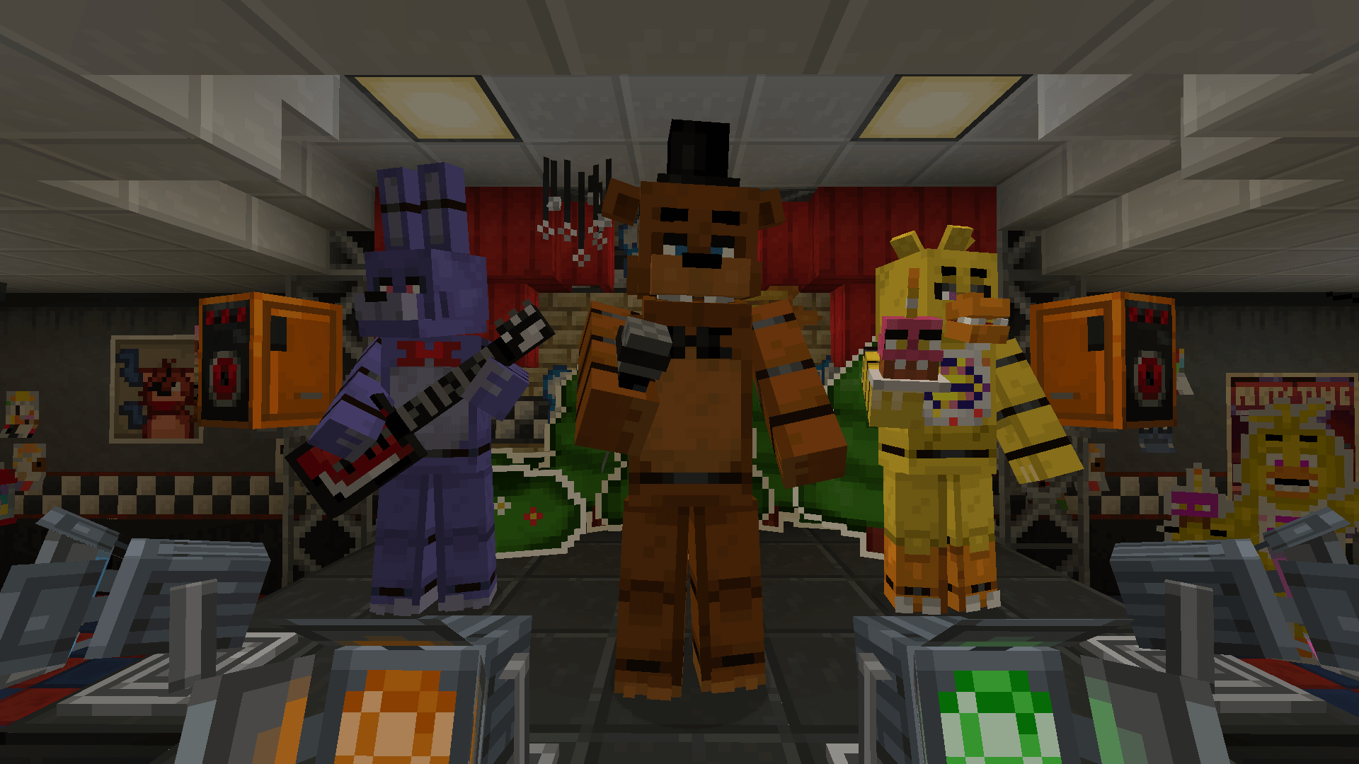 Freddy Fazbear's Pizza (FNaF 1) - Minecraft Worlds - CurseForge, image size:1920x1080