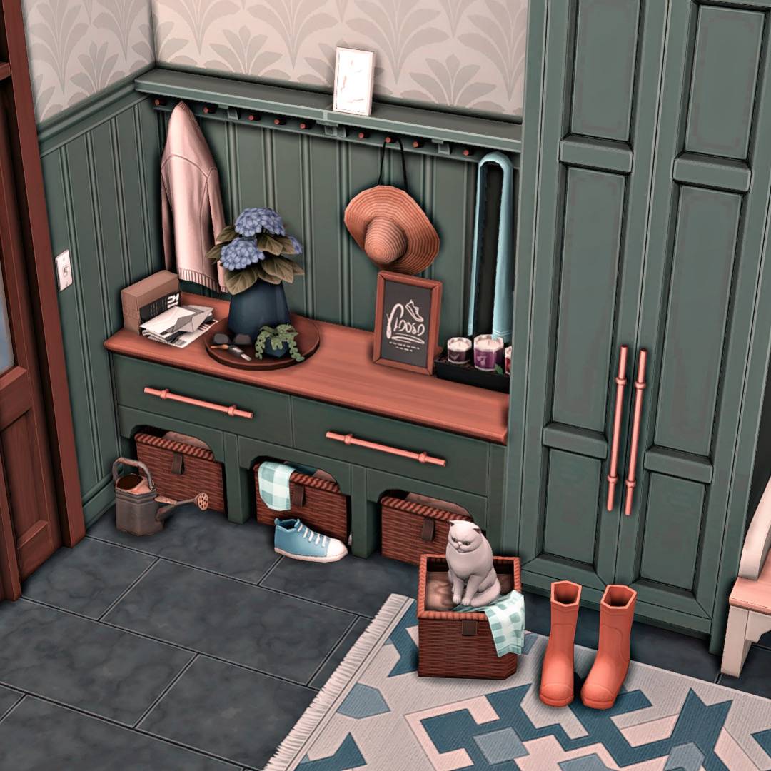 Grange Mudroom Kit + Base Game Hallway - Gallery - The Sims 4 Rooms ...