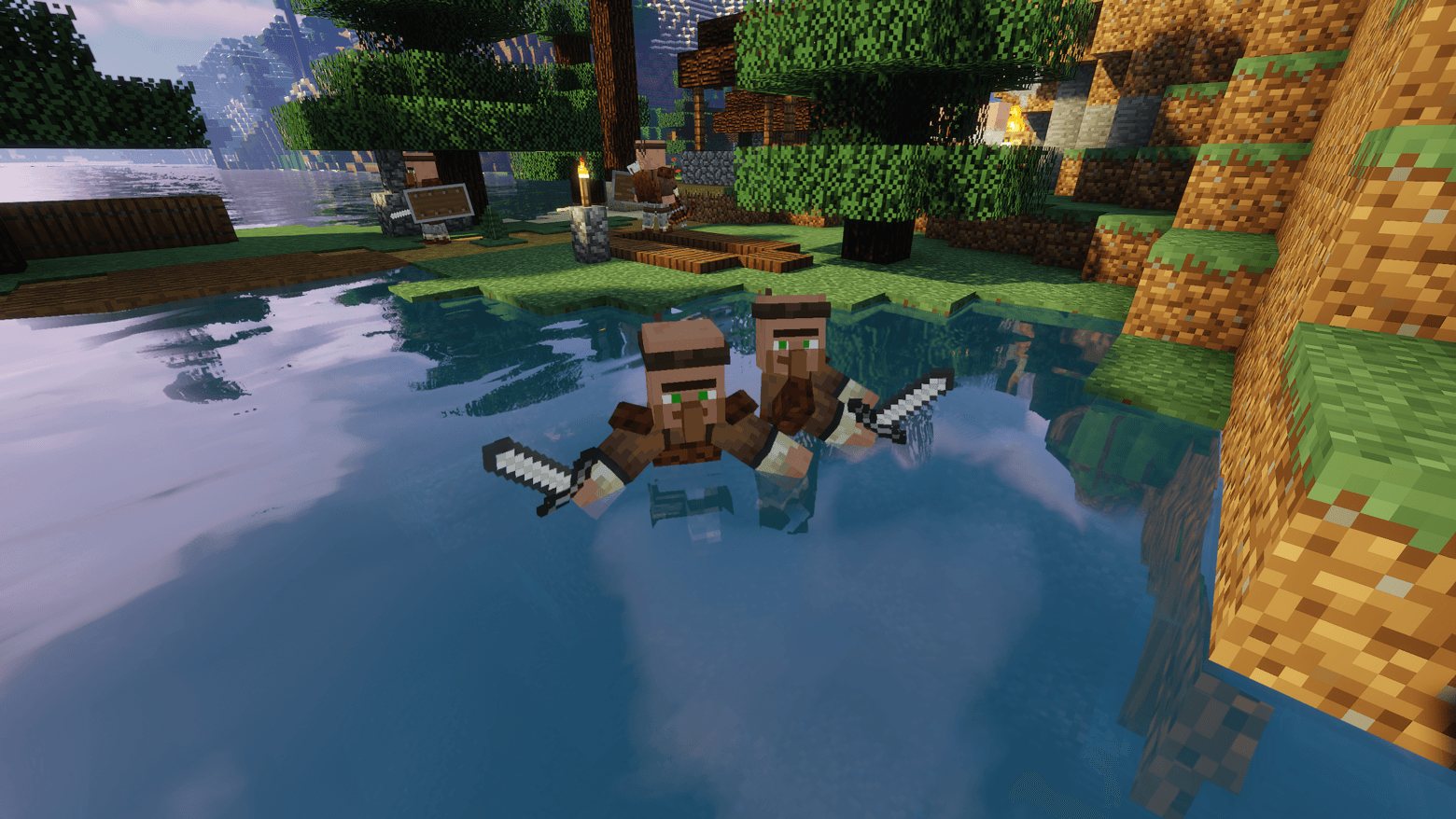 Thumbnail The Guard on the right is just happy to be swimming XD
