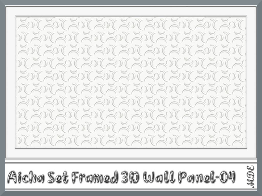 Thumbnail Aicha Set - Framed 3D White Wall Panel - 04