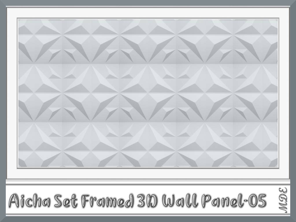 Thumbnail Aicha Set - Framed 3D White Wall Panel - 05