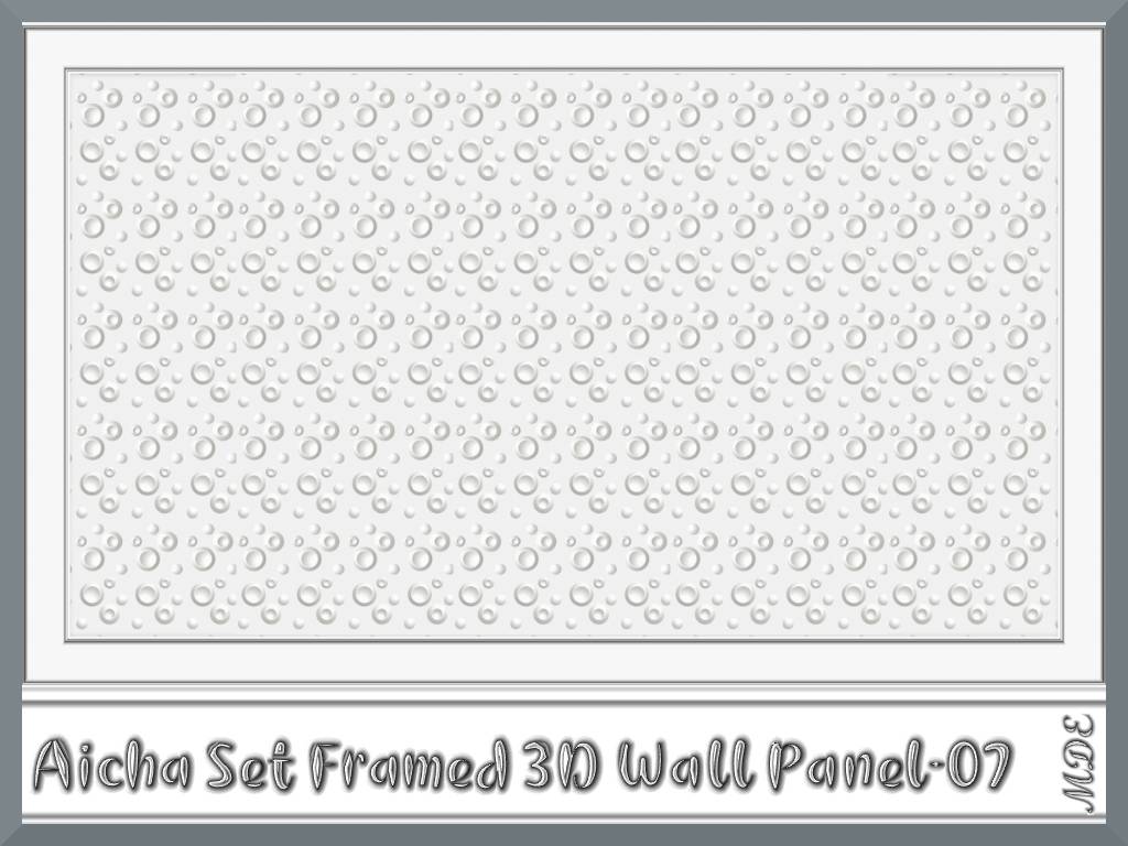 Thumbnail Aicha Set - Framed 3D White Wall Panel - 07