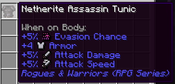 Пример иконки брони разбойника