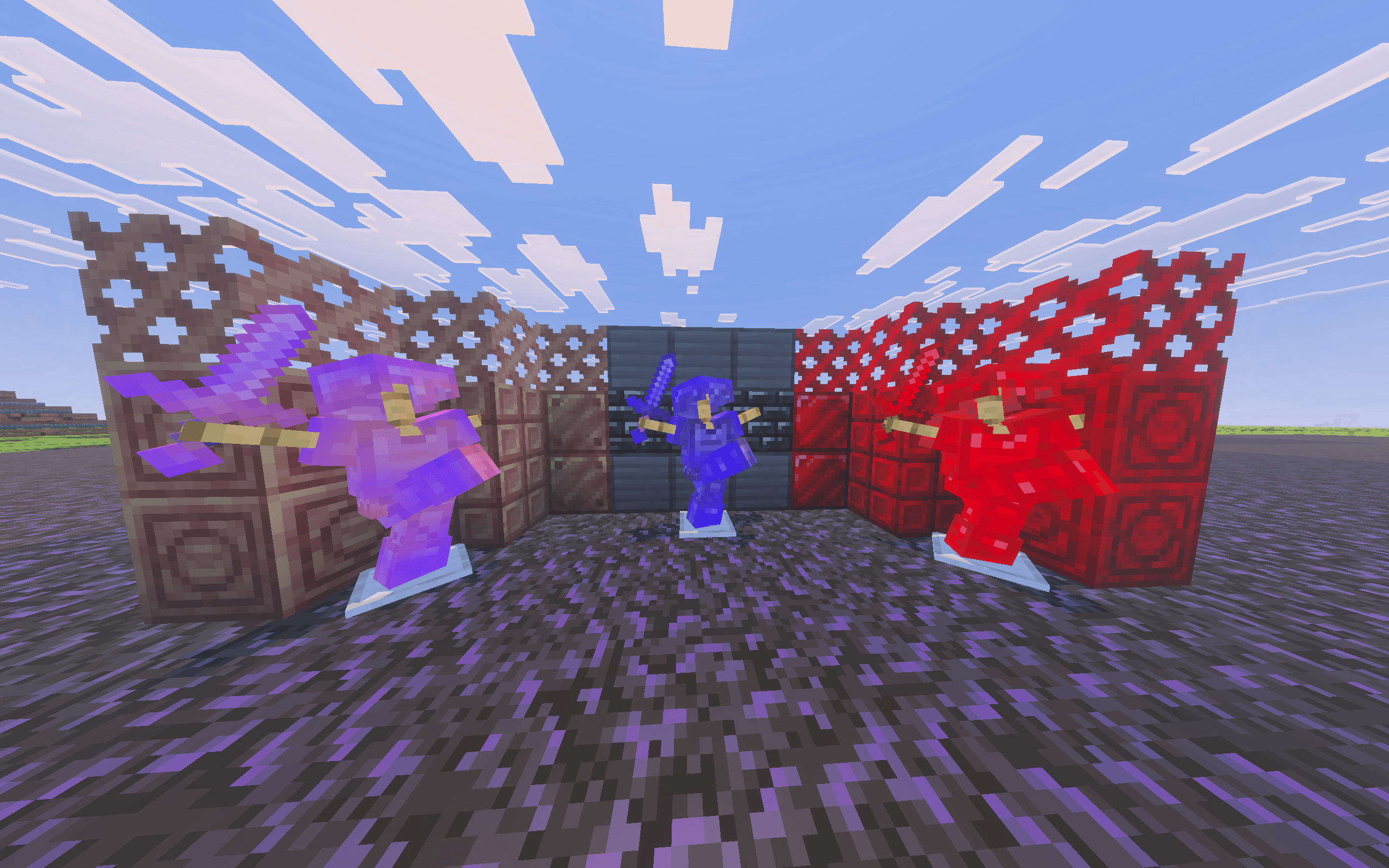 Thumbnail From left to right: Bronze, Steel, Applen Gold