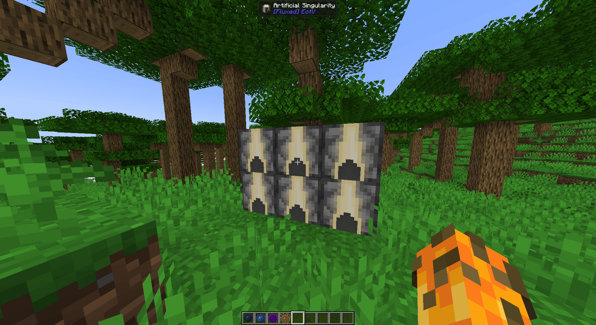 Thumbnail 6 Artificial Singularities with 1 Void Matter Item, 1 10x Compound VM Item, 1 100x Compound VM Item and 1 1000x Compound VM Item in the hotbar