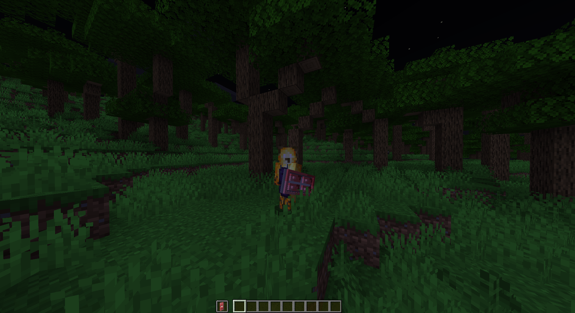 Thumbnail Holding Ruby Shield, has a thorns effect.