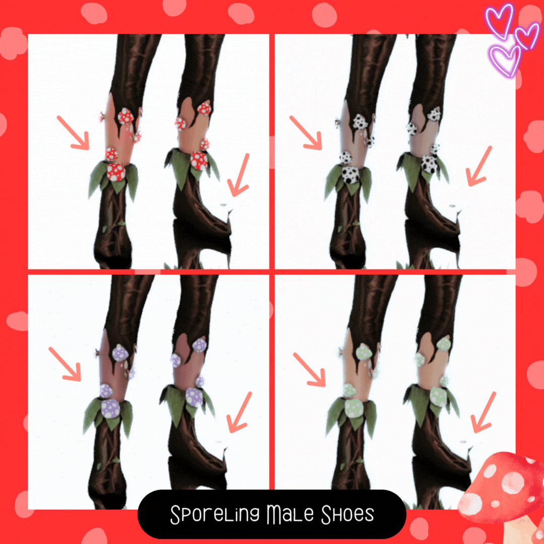 Woodland fantasy mushroom shoes for your ‘Not So Human’ Sims that comes in 27 color swatches!