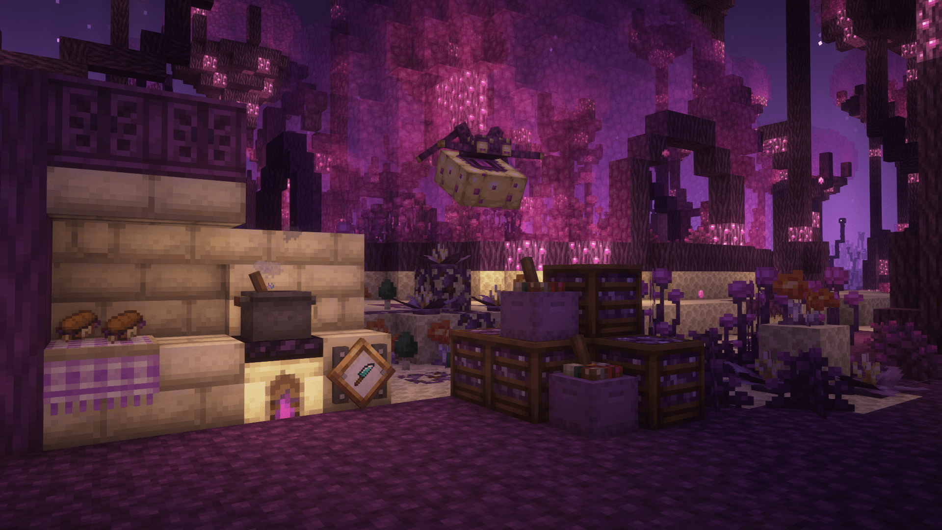 End islands have been overhauled with a new biome, the Poise Forest, new mobs and expansions to Farmer's Delight.