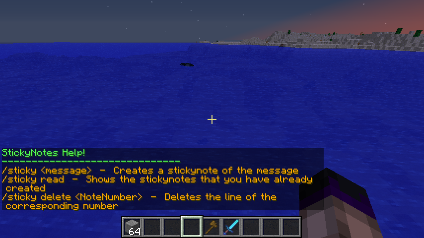 This is the help menu of StickyNotes