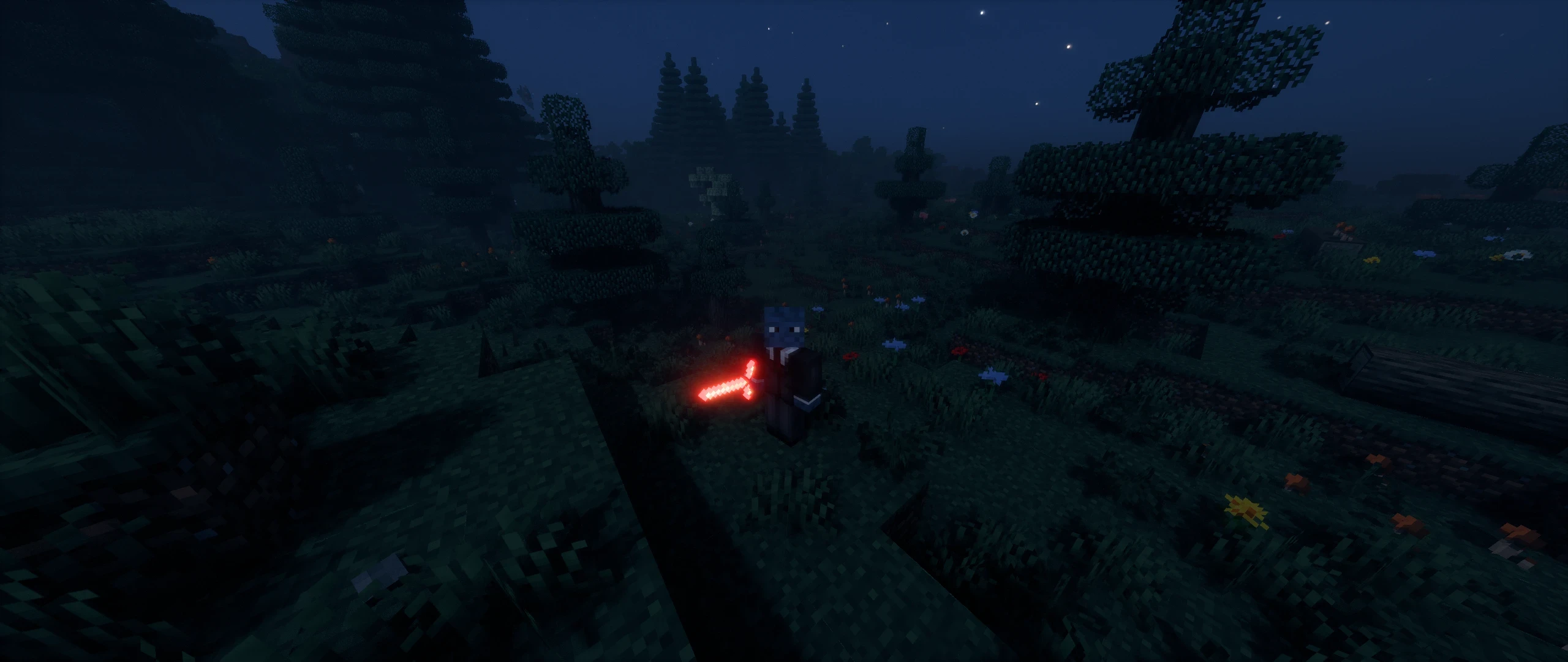 With a shader pack