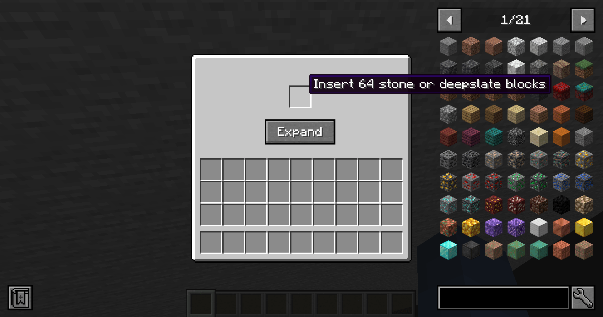 Thumbnail The GUI of the Pocket Expansion Block