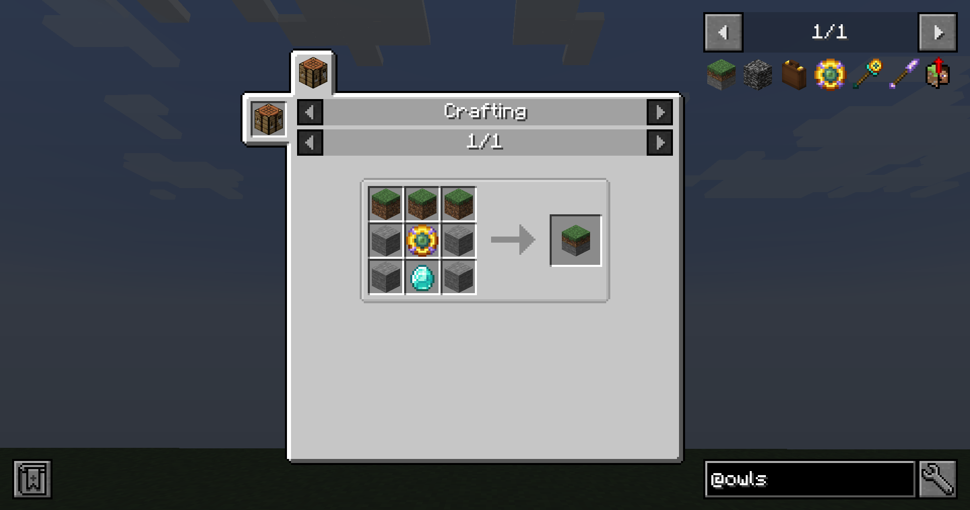 Thumbnail Pocket Portal crafting recipe using a Dimensional Core