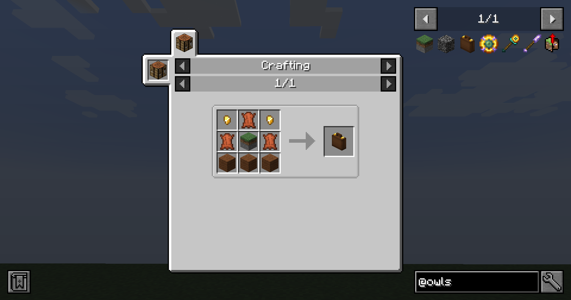 Thumbnail Dimensional Suitcase crafting recipe using the Pocket Portal