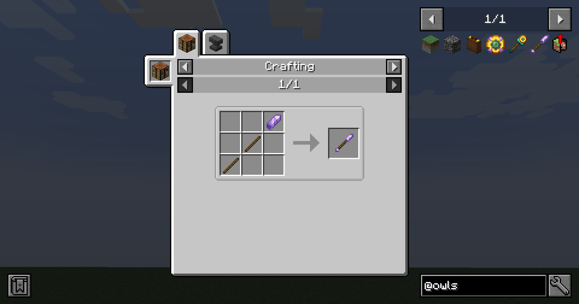 Thumbnail Player Wand crafting recipe
