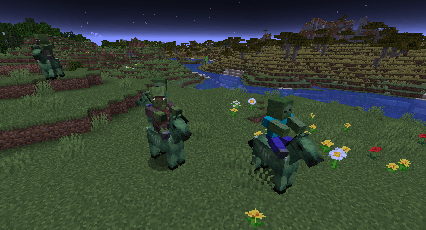 Zombies can ride Zombie Horses