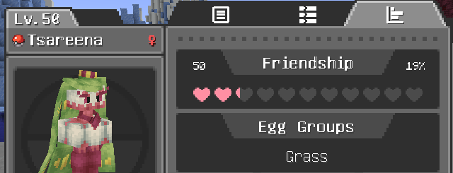 Thumbnail If installed on the client. Daycare+ will add egg group information to the summary.