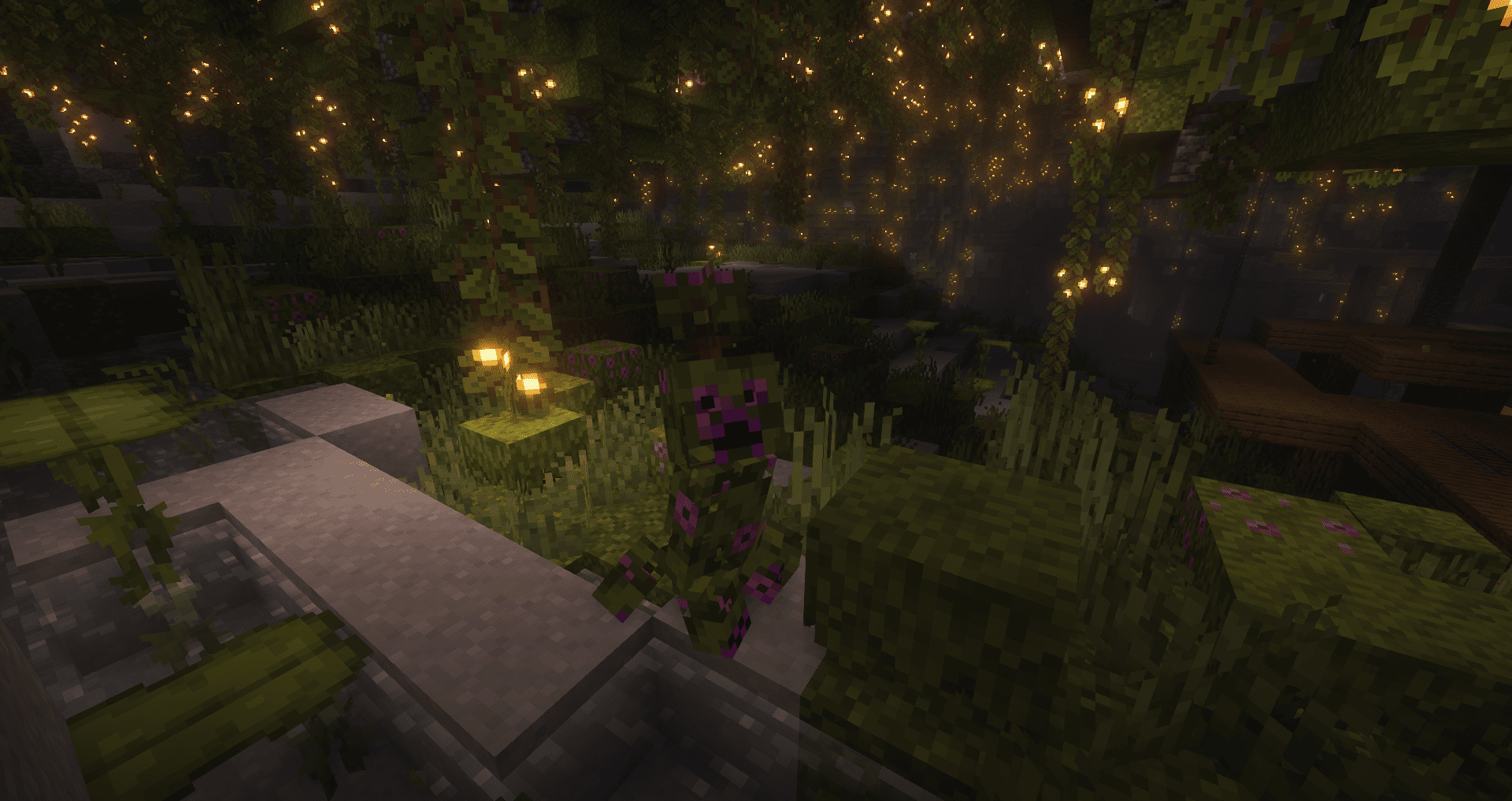 A freshly animated Azalea Creeper