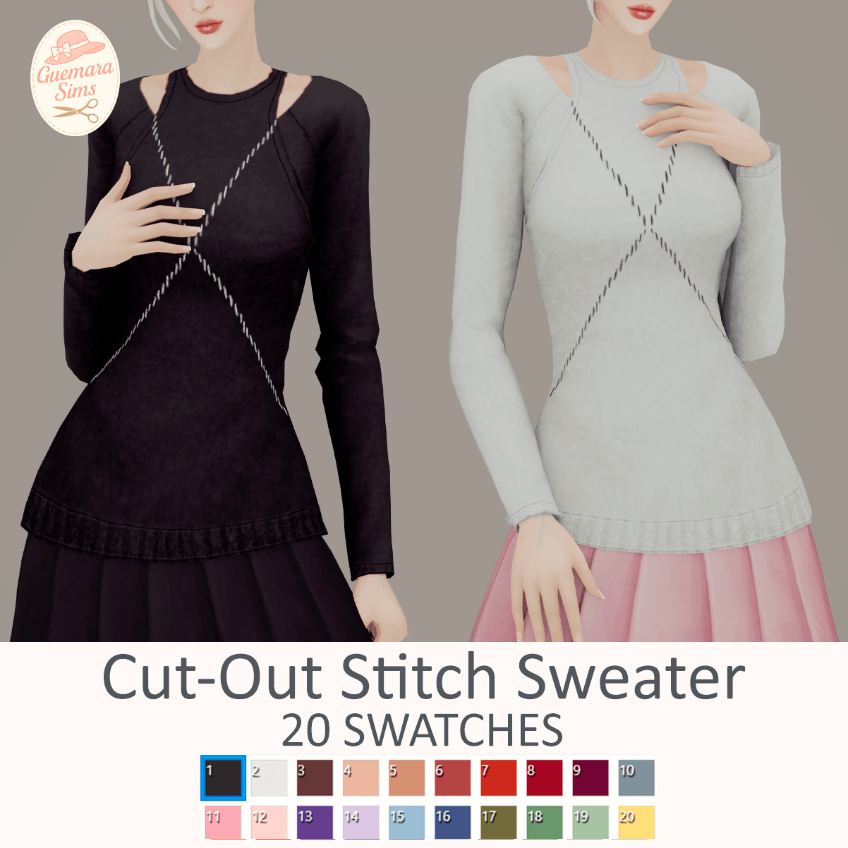 Cut-Out Stitch Sweater - Gallery - The Sims 4 Create a Sim - CurseForge
