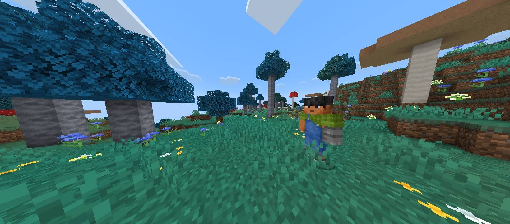 Thumbnail Magic Meadow Green fields filled with colorful, vibrant flowers. A magical and welcoming biome, perfect for players who love cheerful, vibrant landscapes.