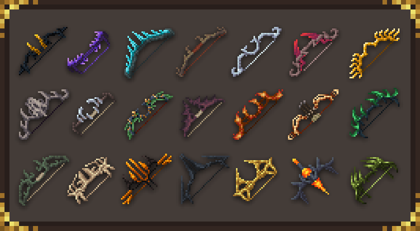 Retextured array of bows