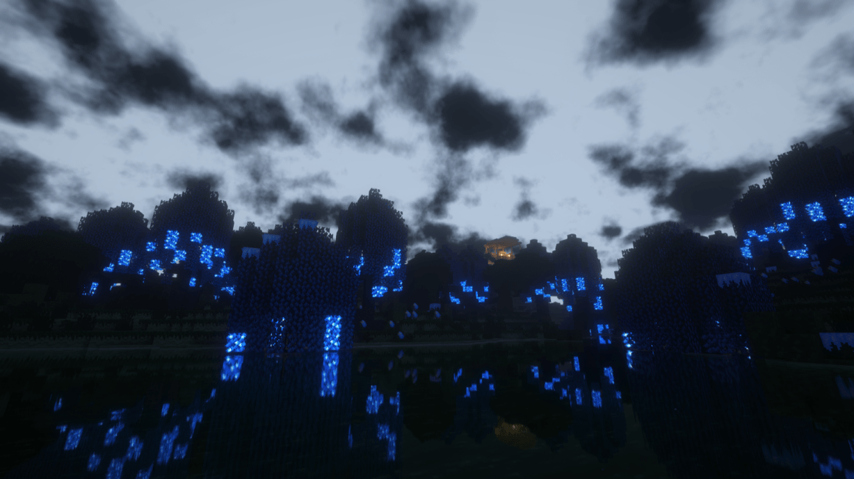 Thumbnail The Miserable Mire, a half-submerged forest, by night.