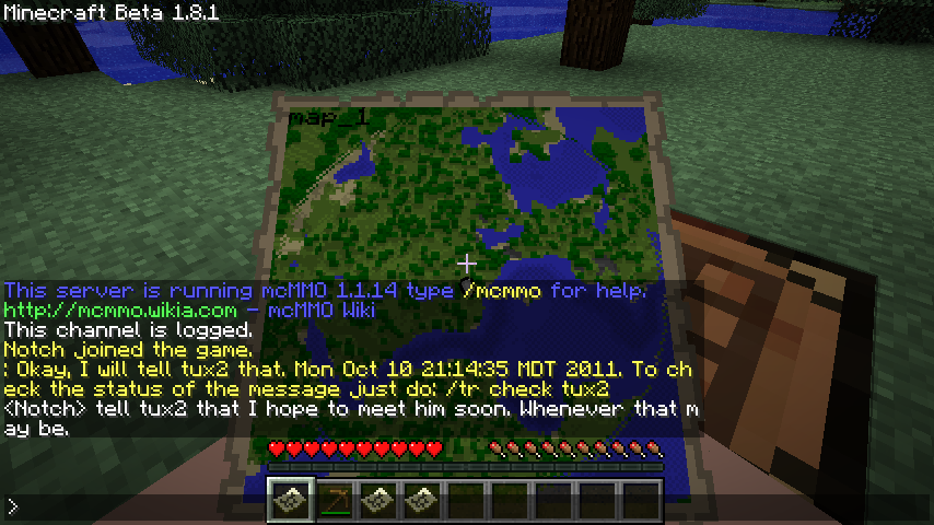 <p>Notch sends a message to the developer using TuxBot.</p>