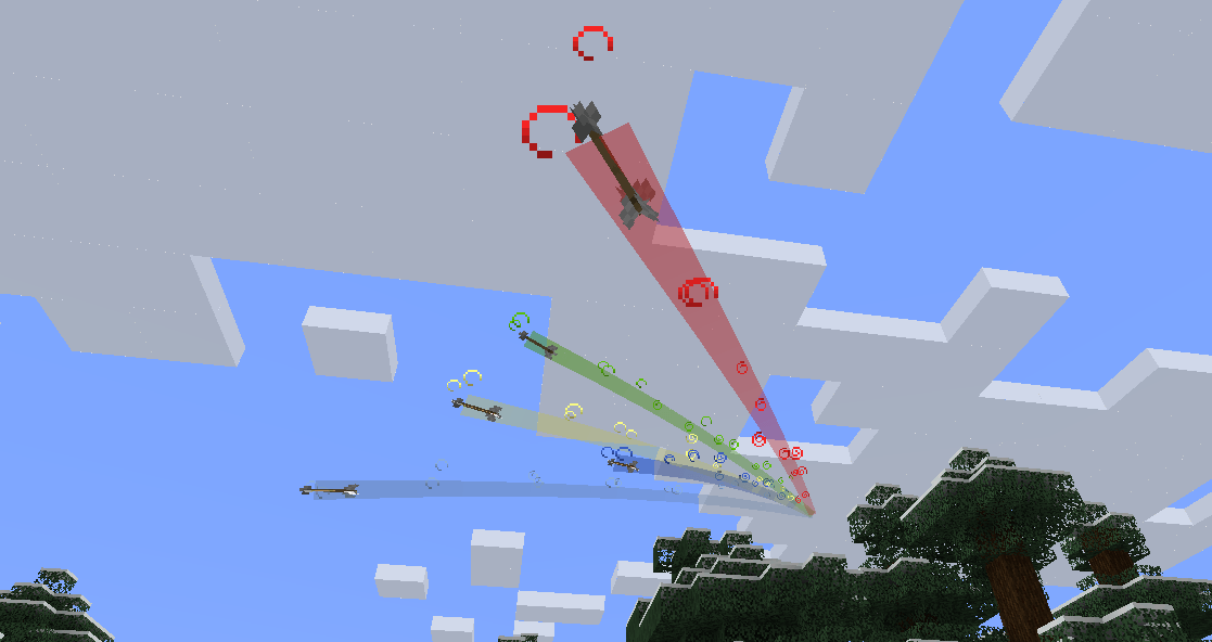 Tipped arrows have trails colored the same as the potion effect