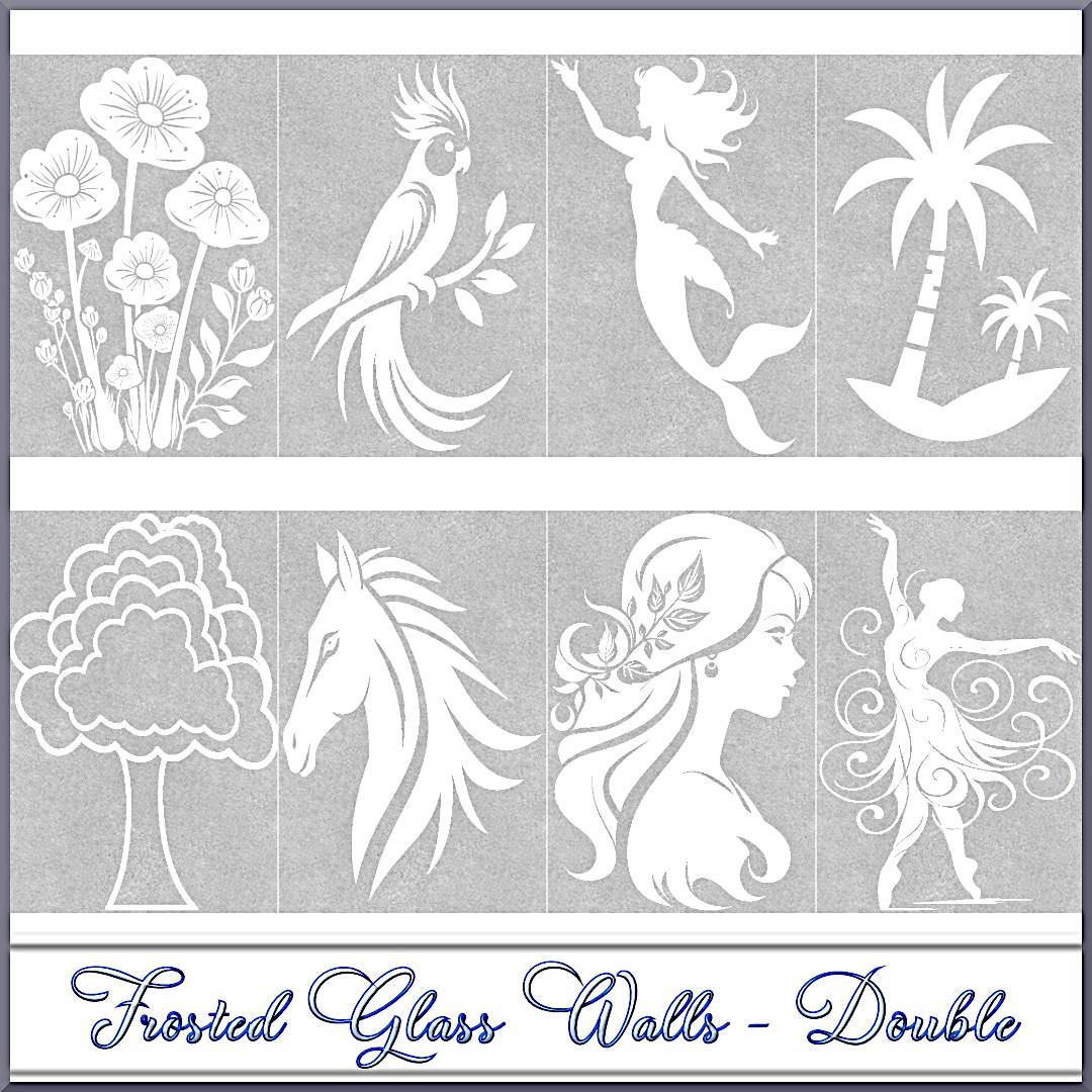 Frosted Glass Walls - Double