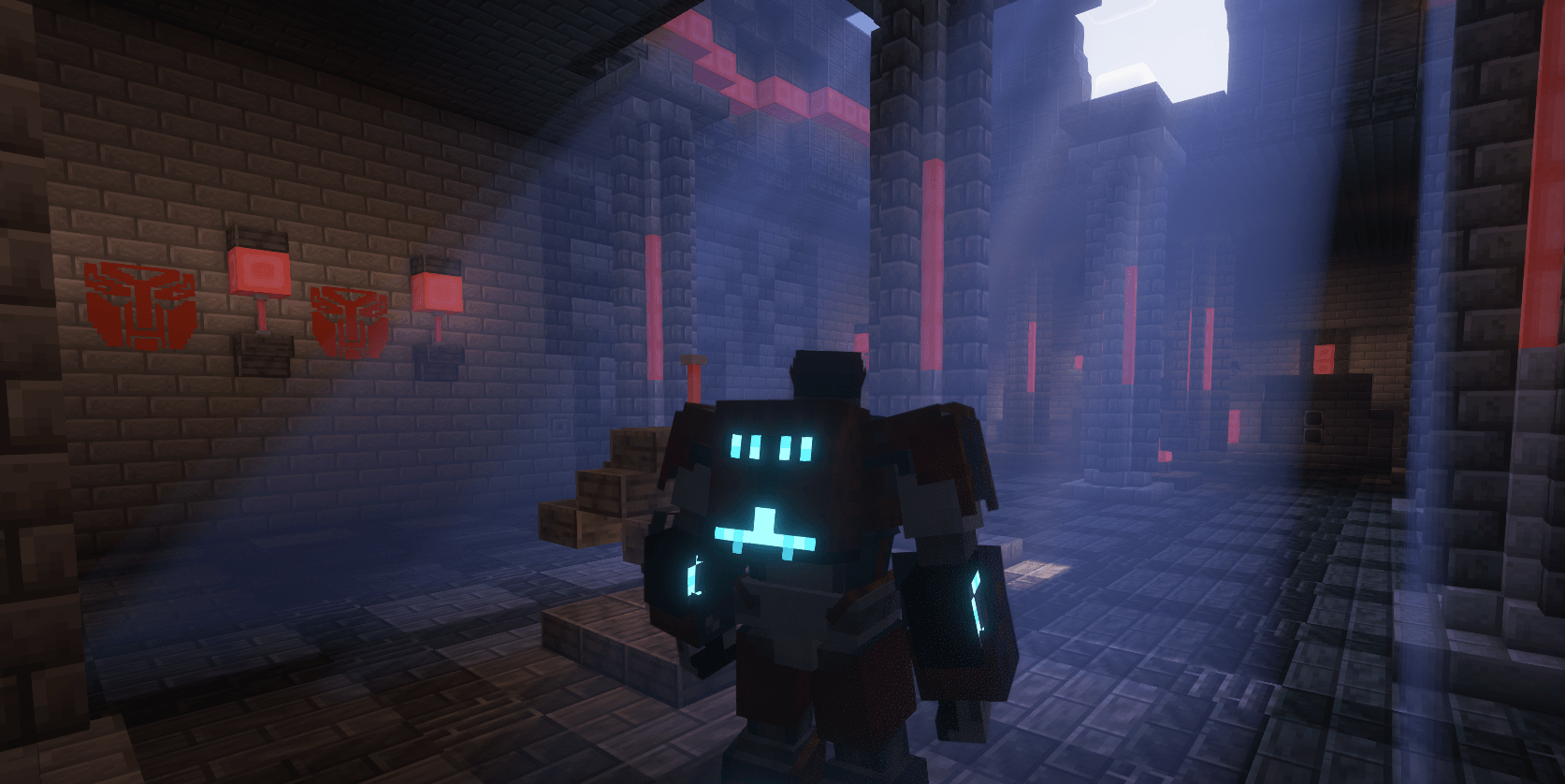 A young Orion witnesses the plastering of the Autobot colours over the sacred Iacon Hall.
